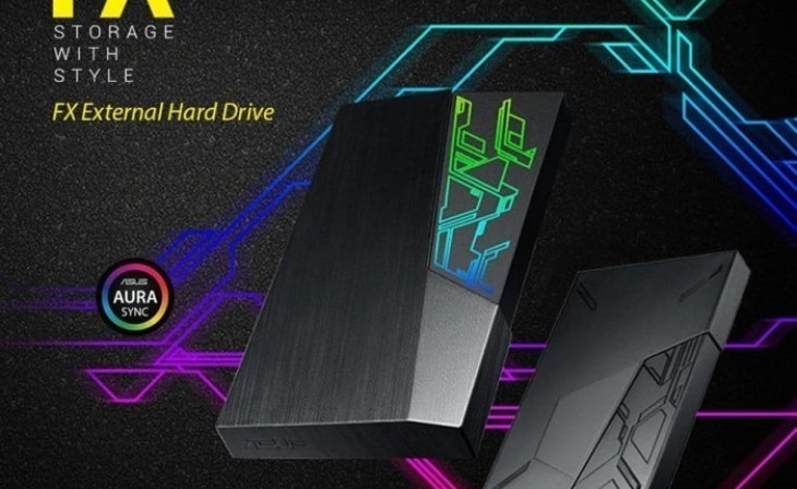 ASUS FX 2TB Black RGB External Hard Drive