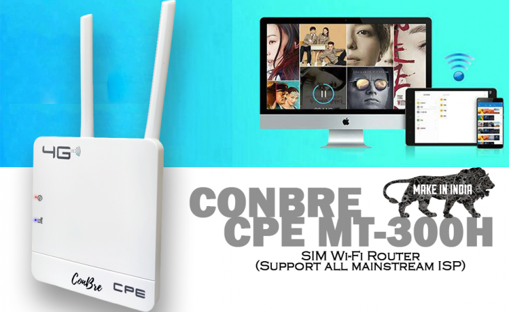 Conbre CPE MT-300H 5G & 4G Mobile Sim based Wi-Fi Router