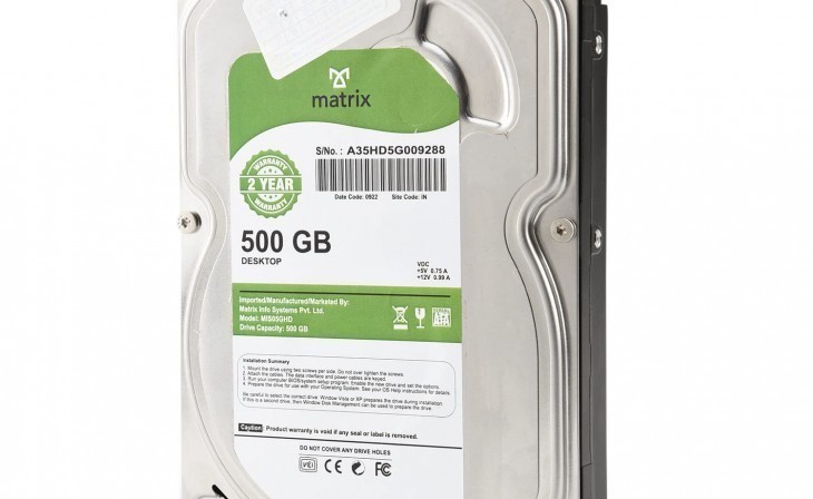 Matrix 500GB SATA Hard Drive for Desktop