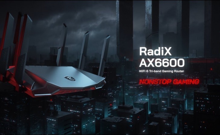MSI RadiX AX6600 WiFi 6 Tri-Band Gaming Router